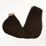  Chocolate Brown (4A) Silky Straight Tape In Hair Extensions 50g_100% Remy Human Hair.