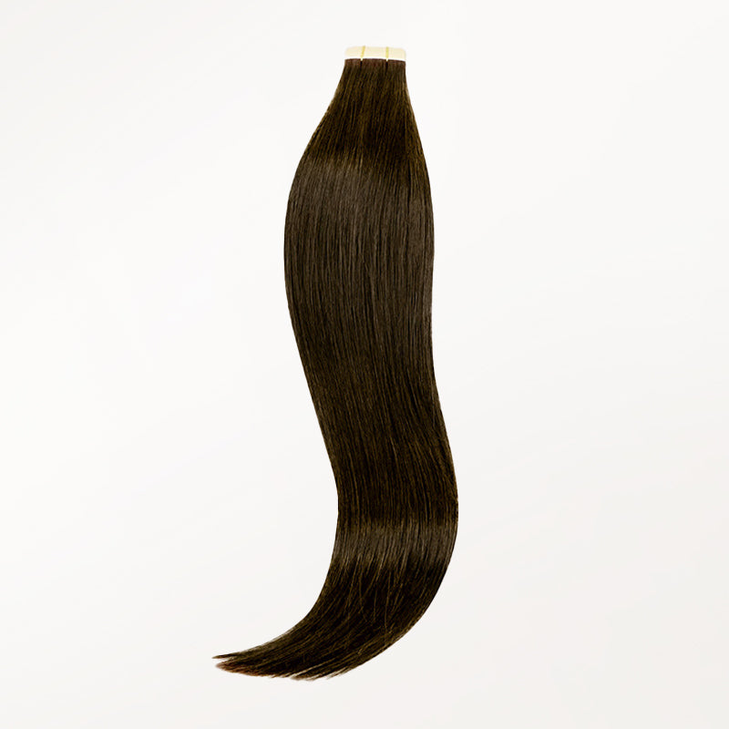 Tape-Ins Hair Extensions Brown Tones_100% Remy Human Hair.