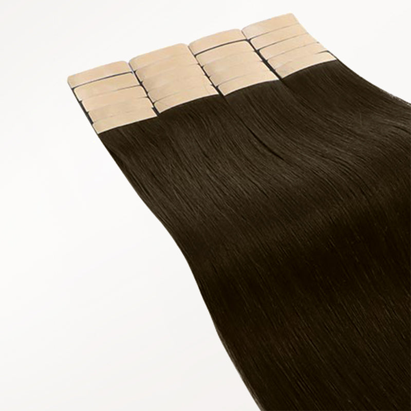 Tape-Ins Hair Extensions Brown Tones_100% Remy Human Hair.