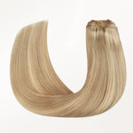 Dirty Blonde Highlights (18D/22F) Classic Clip-Ins (150g-170g)_100% Remy Human Hair.