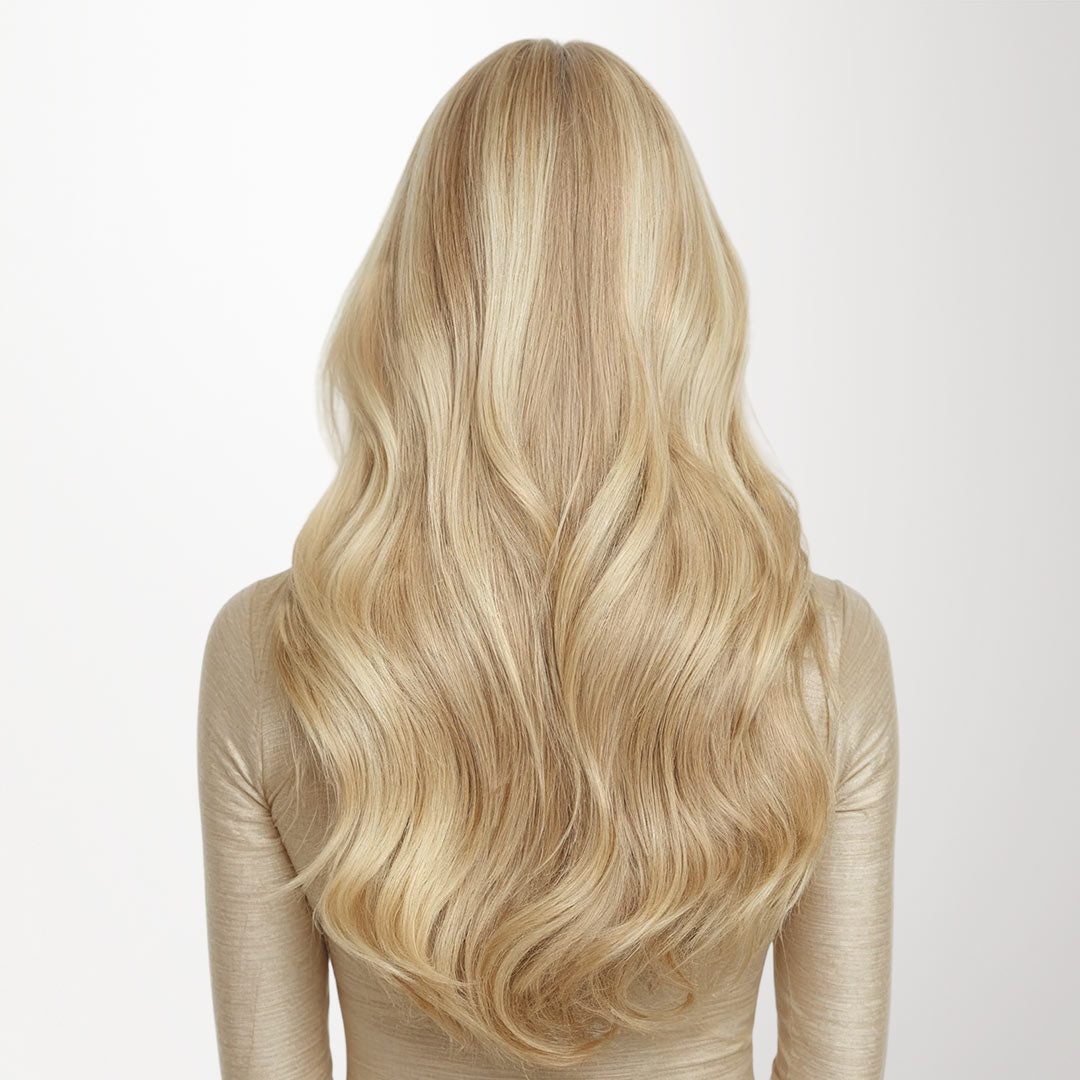 Dirty Blonde Highlights (18D/22F) Classic Clip-Ins (150g-170g)_100% Remy Human Hair.