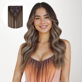 Honey Blonde Balayage (4/26/4) Classic Clip-Ins (150g-170g)_100% Remy Human Hair.