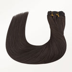 Mocha Brown (1C) Classic Clip-Ins (150g-170g)_100% Remy Human Hair.