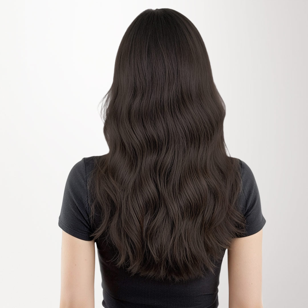 Mocha Brown (1C) Classic Clip-Ins (150g-170g)_100% Remy Human Hair.