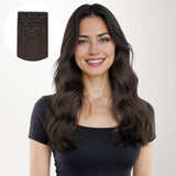 Mocha Brown (1C) Classic Clip-Ins (150g-170g)_100% Remy Human Hair.