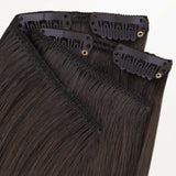 Mocha Brown (1C) Classic Clip-Ins (150g-170g)_100% Remy Human Hair.