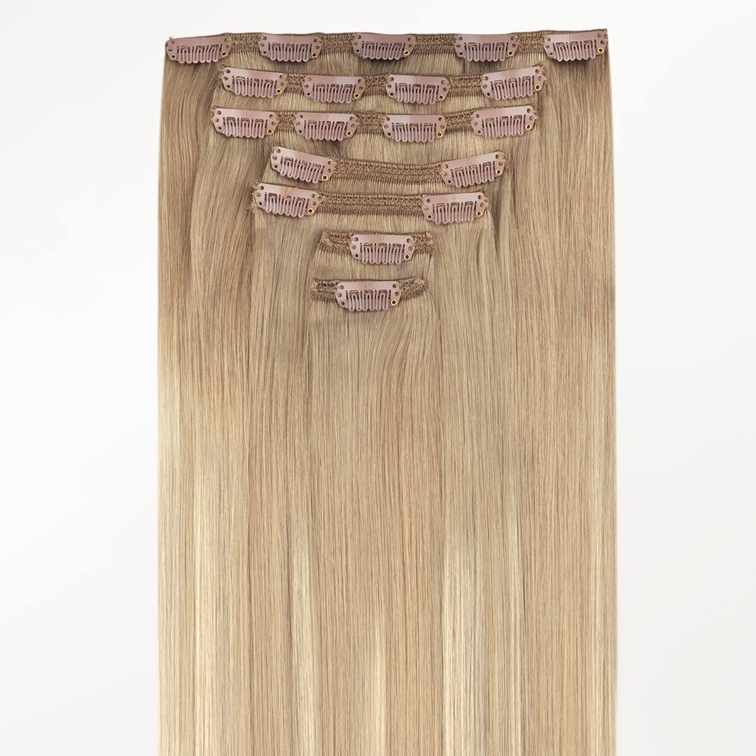 Natural Blonde Balayage (18ET90A) Classic Clip-Ins (150g-170g)_100% Remy Human Hair.