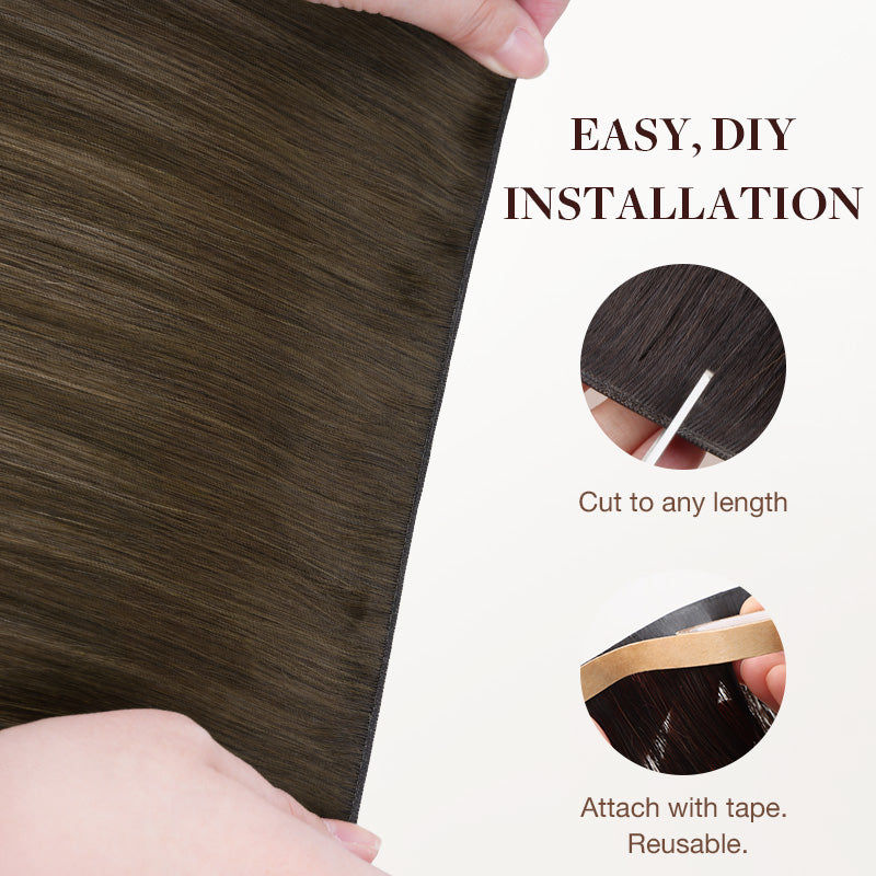 Honey Blonde Balayage (4/26/4) Thick Genius Tape Weft Hair Extensions 100-120g_100% Remy Human Hair.