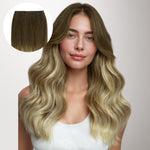 Bleach Blonde Balayage (3/8/613) Thick Genius Tape Weft Hair Extensions 100-120g_100% Remy Human Hair.