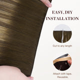 Bleach Blonde Balayage (3/8/613) Thick Genius Tape Weft Hair Extensions 100-120g_100% Remy Human Hair.