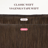 Dark Brown (2) Thick Genius Tape Weft Hair Extensions 100-120g_100% Remy Human Hair.