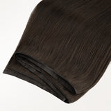 Dark Brown (2) Thick Genius Tape Weft Hair Extensions 100-120g_100% Remy Human Hair.