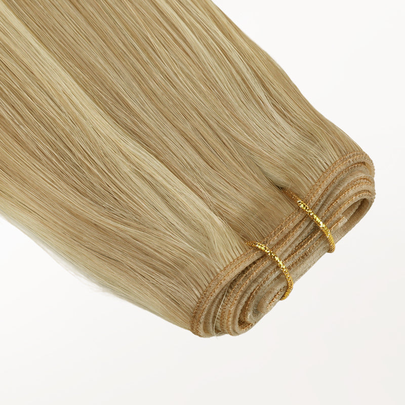 Light Blonde Highlights (16/22A) Thick Genius Tape Weft Hair Extensions 100-120g_100% Remy Human Hair.