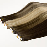 Light Blonde Highlights (16/22A) Thick Genius Tape Weft Hair Extensions 100-120g_100% Remy Human Hair.