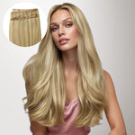 Light Blonde Highlights (16/22A) Thick Genius Tape Weft Hair Extensions 100-120g_100% Remy Human Hair.
