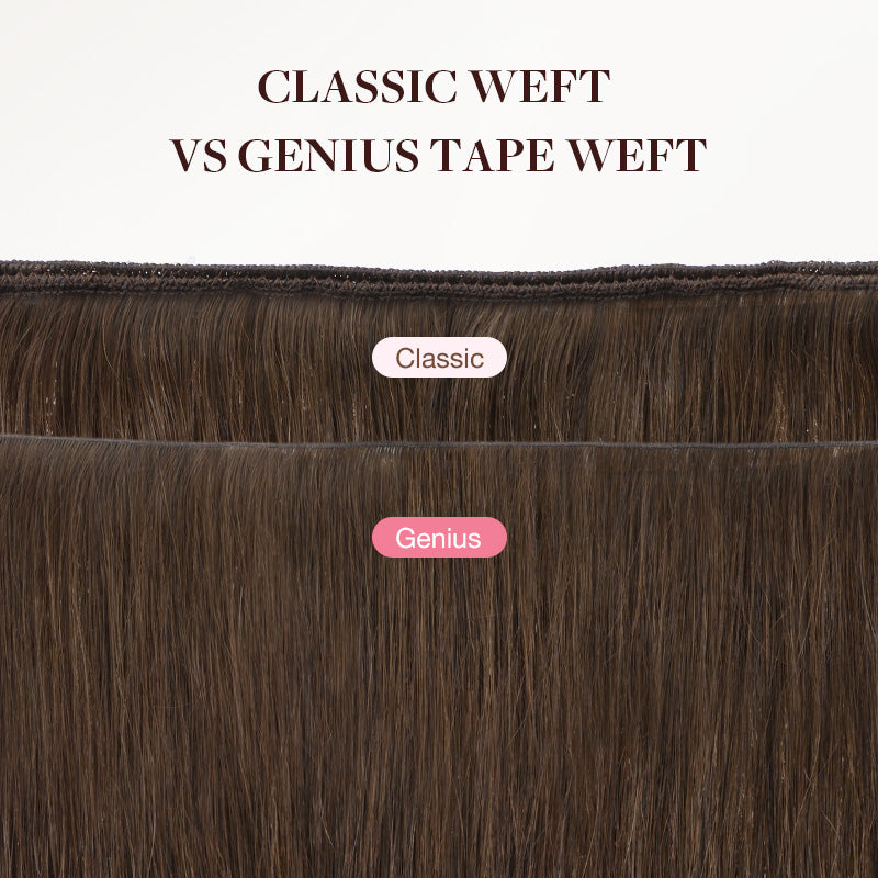 Jet Black (1) Thick Genius Tape Weft Hair Extensions 100-120g_100% Remy Human Hair.