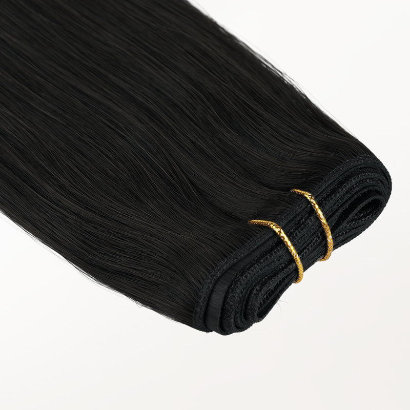 Jet Black (1) Thick Genius Tape Weft Hair Extensions 100-120g_100% Remy Human Hair.