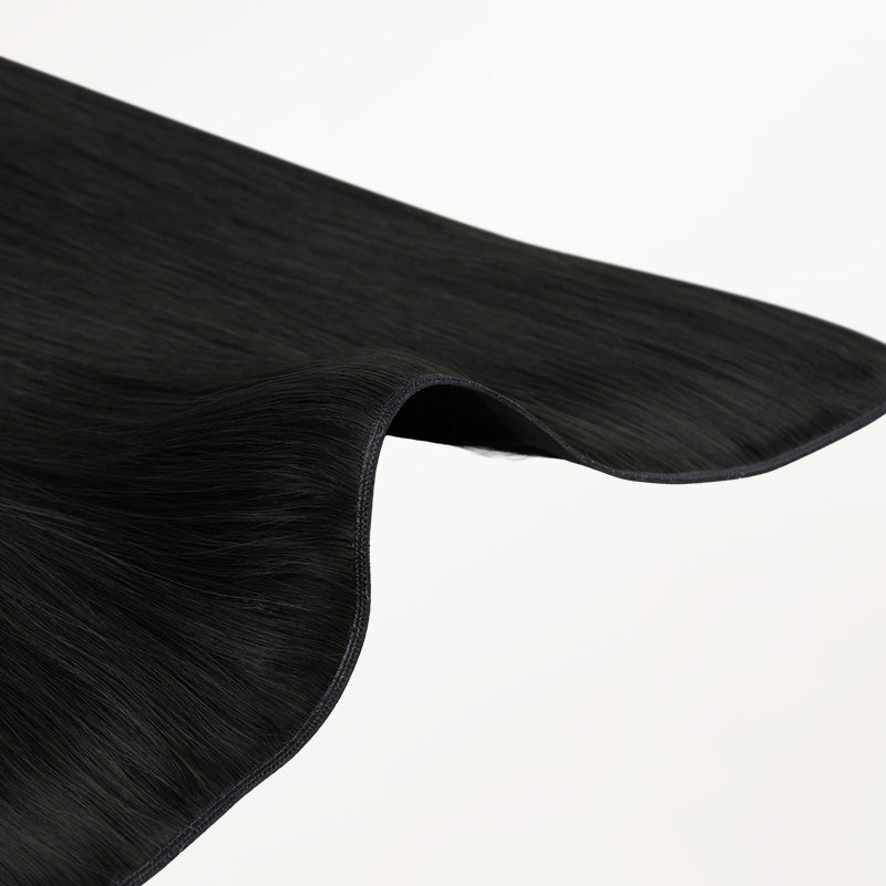 Jet Black (1) Thick Genius Tape Weft Hair Extensions 100-120g_100% Remy Human Hair.