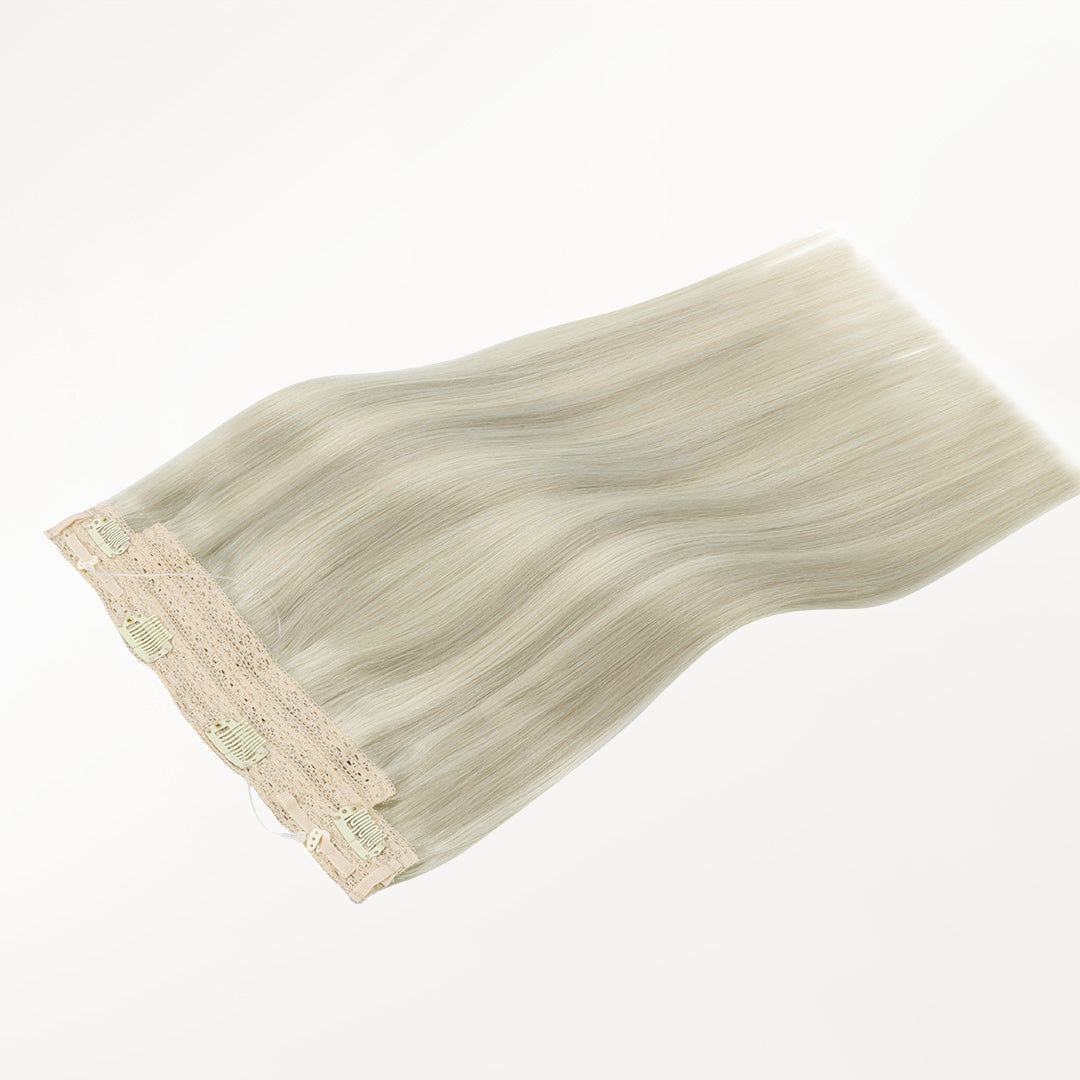 Ash Blonde Highlights (17A/60A) Wire Hair Extensions (70g-110g)-100% Remy Human Hair.