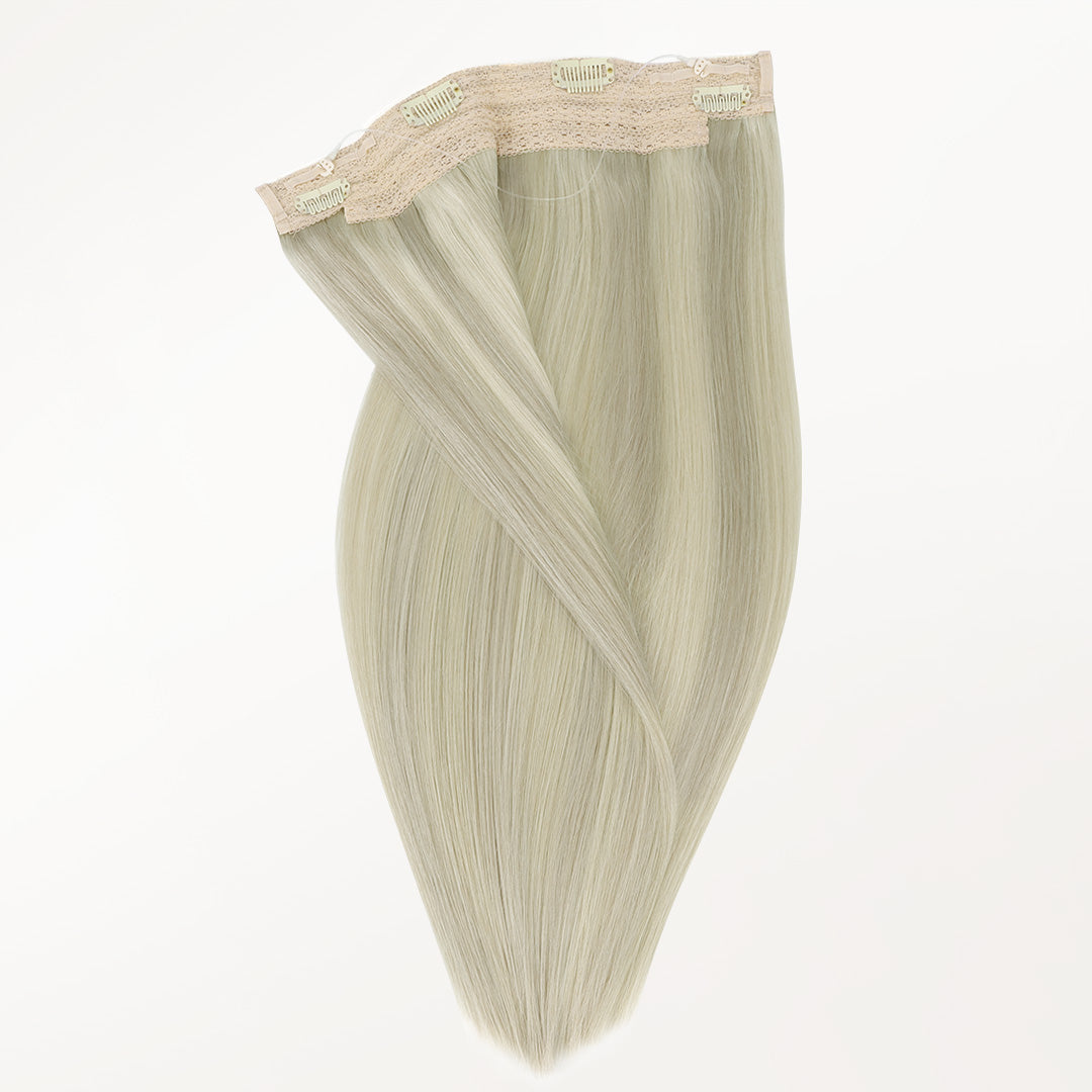 Ash Blonde Highlights (17A/60A) Wire Hair Extensions (70g-110g)-100% Remy Human Hair.