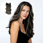 Black to Light Blonde Balayage (1B/19/1B) Wire Hair Extensions (70g-110g)-100% Remy Human Hair.