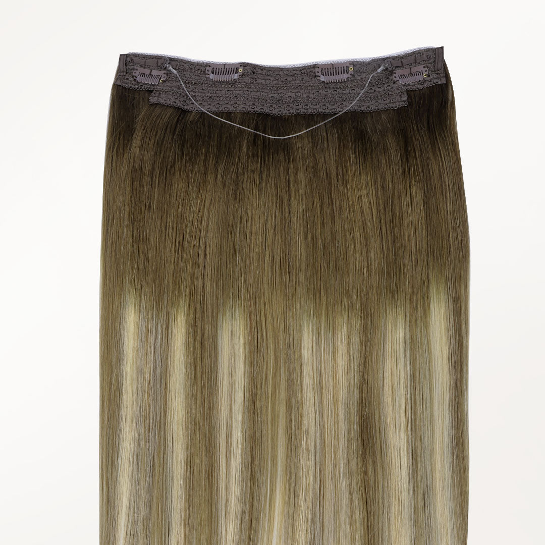 Bleach Blonde Balayage (3/8/613) Wire Hair Extensions (70g-110g)-100% Remy Human Hair.