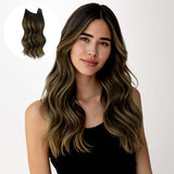 Dark Brown Balayage (2/6/2) Wire Hair Extensions (70g-110g)-100% Remy Human Hair.