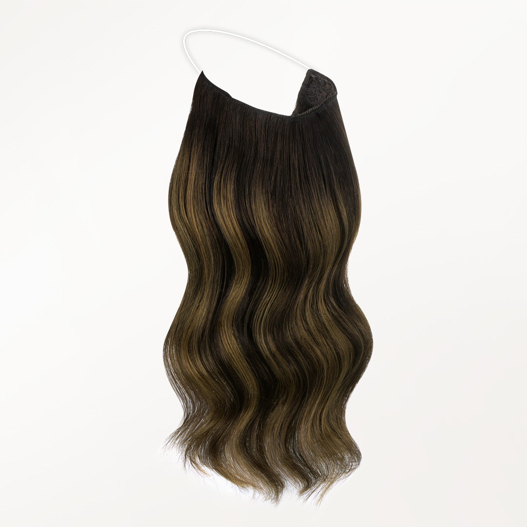 Dark Brown Balayage (2/6/2) Wire Hair Extensions (70g-110g)-100% Remy Human Hair.