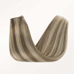Golden Blonde Highlights (8B/60B) Wire Hair Extensions [Clearance]_100% Remy Human Hair.