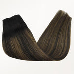 Natural Black Balayage (1B/6/1B) Wire Hair Extensions (70g-110g)-100% Remy Human Hair.