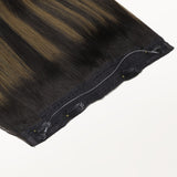 Natural Black Balayage (1B/6/1B) Wire Hair Extensions (70g-110g)-100% Remy Human Hair.