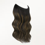 Natural Black Balayage (1B/6/1B) Wire Hair Extensions (70g-110g)-100% Remy Human Hair.
