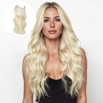 Platinum Blonde (60A) Wire Hair Extensions (70g-110g)-100% Remy Human Hair.