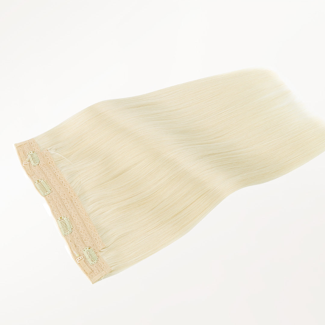 Platinum Blonde (60A) Pro & Wire Hair Extension (70g-140g)_100% Remy Human Hair.