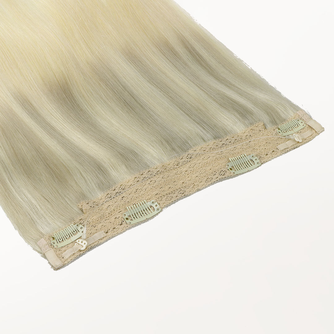 Platinum Blonde Balayage (17/22/60) Wire Hair Extensions (70g-110g)-100% Remy Human Hair.
