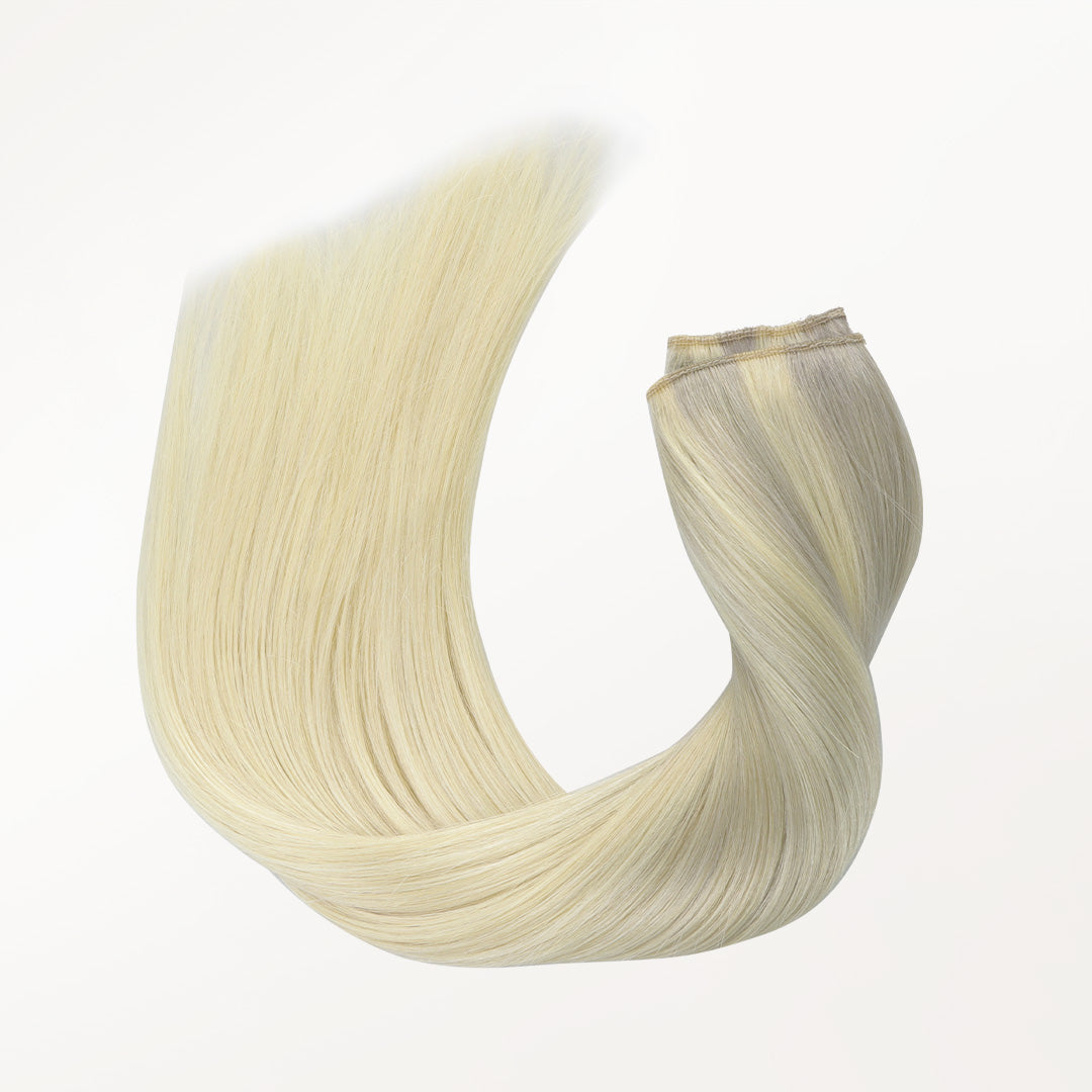 Platinum Blonde Balayage (17/22/60) Wire Hair Extensions (70g-110g)-100% Remy Human Hair.