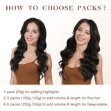 Dark Brown Balayage (2/6/2) Invisi Edge Tape-Ins 50g_100% Remy Human Hair.