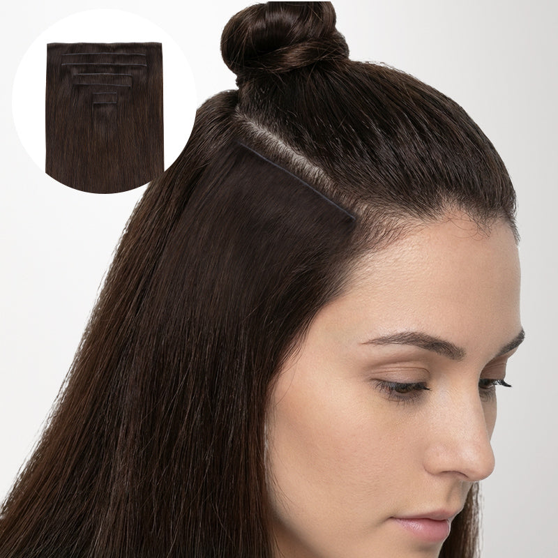 Light Brown (2A) Invisi Edge Seamless Clip-Ins (140g-160g)