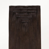 Light Brown (2A) Invisi Edge Seamless Clip-Ins (140g-160g)_100% Remy Human Hair.