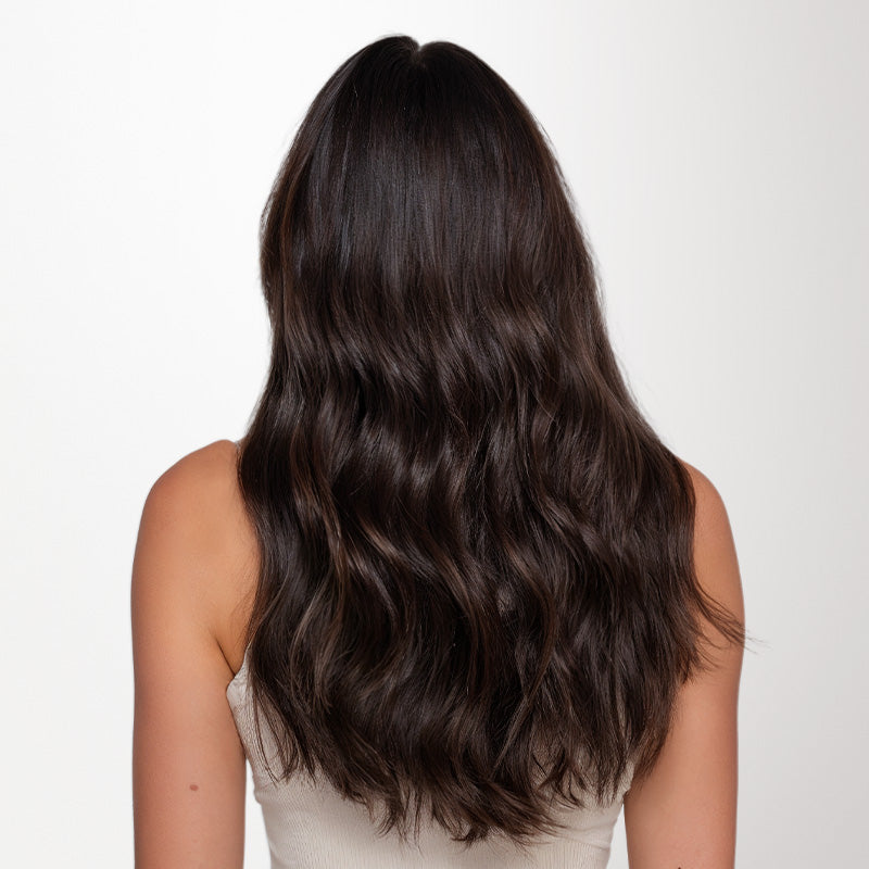 Light Brown (2A) Invisi Edge Seamless Clip-Ins (140g-160g)_100% Remy Human Hair.