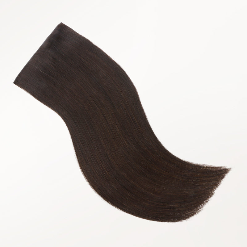 Light Brown (2A) Invisi Edge Seamless Clip-Ins (140g-160g)_100% Remy Human Hair.