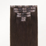 Light Brown (2A) Invisi Edge Seamless Clip-Ins (140g-160g)_100% Remy Human Hair.