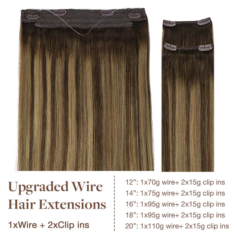 GOO GOO Pro Wire Hair Extension-sale_100% Remy Human Hair.