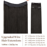 GOO GOO Pro Wire Hair Extension_100% Remy Human Hair.