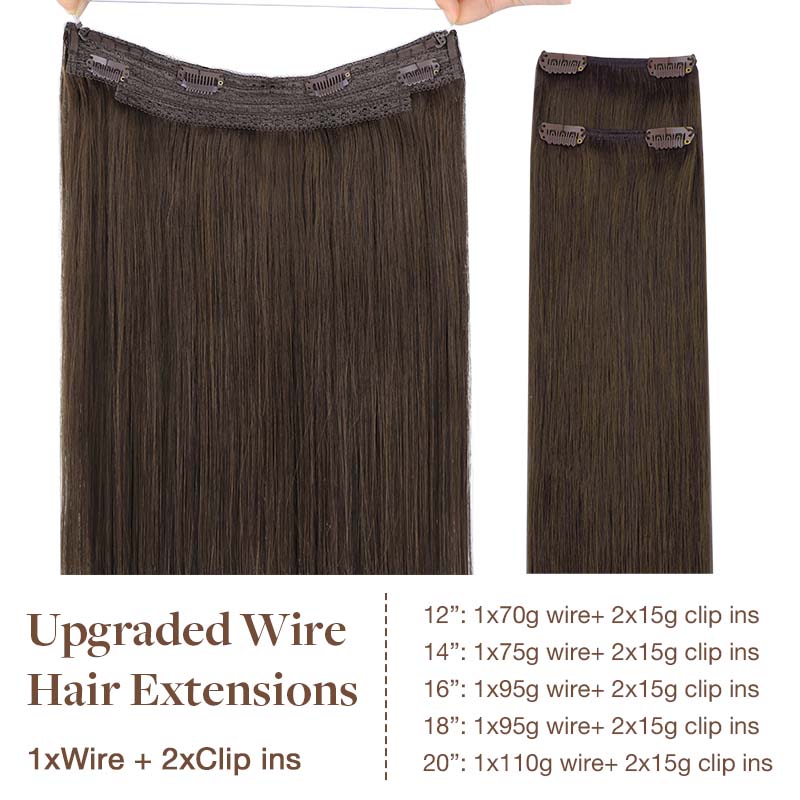 GOO GOO Pro Wire Hair Extension-sale_100% Remy Human Hair.