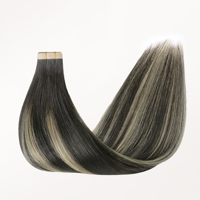 Tape-Ins Hair Extensions Balayage-100% Remy Human Hair.