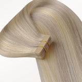 Ash Blonde Highlights (17A/60A) Tape-Ins 50g-100% Remy Human Hair.