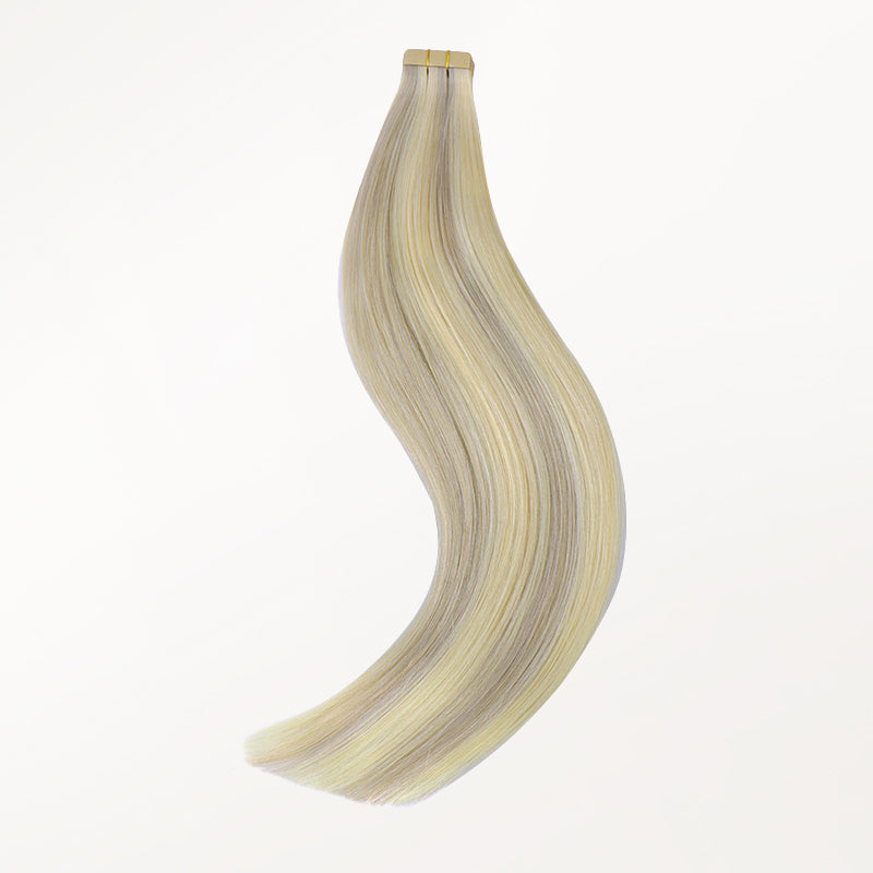 Ash Blonde Highlights (17A/60A) Tape-Ins 50g_100% Remy Human Hair.