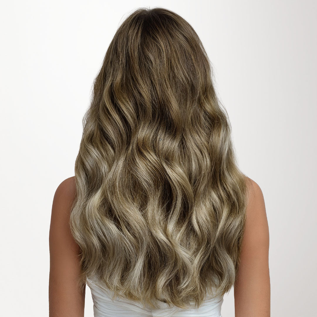 Bleach Blonde Balayage (3/8/613) Micro Link Feather Tip 68g_100% Remy Human Hair.