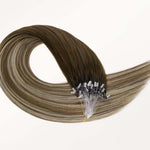 Bleach Blonde Balayage (3/8/613) Micro Link Feather Tip 68g_100% Remy Human Hair.